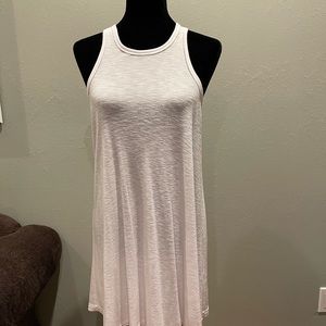 Free people beach size small, petite, white ribbed tank dress